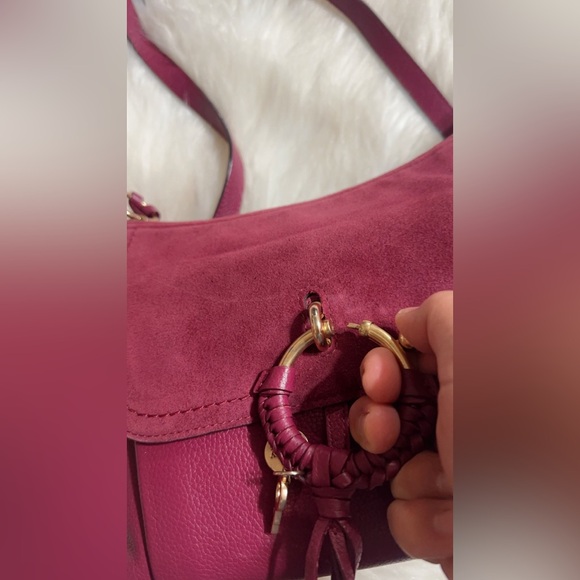 See By Chloé Burgundy Crossbody/shoulder Suede Leather bag  14” x 8” - Picture 8 of 16